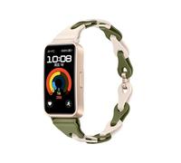 Bracelet en silicone creux tendance adapté au bracelet for Huawei Band 8/9 universel adapté au bracelet(Green-Starlight)