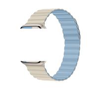 Bracelet en silicone for montre 46 mm, 42 mm, 49 mm, 45 mm, 41 mm, 44 mm, 40 mm, bracelet magnétique for séries 2, 10, 9, 8, 7, 6, SE, 5, 4, 3(02 white blue,42-44-45-49-46)