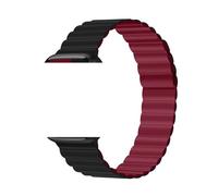 Bracelet en silicone for montre 46 mm, 42 mm, 49 mm, 45 mm, 41 mm, 44 mm, 40 mm, bracelet magnétique for séries 2, 10, 9, 8, 7, 6, SE, 5, 4, 3(05 black red,38-40-41-42)