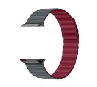 Bracelet en silicone for montre 46 mm, 42 mm, 49 mm, 45 mm, 41 mm, 44 mm, 40 mm, bracelet magnétique for séries 2, 10, 9, 8, 7, 6, SE, 5, 4, 3(09 gray wine red,42-44-45-49-46)
