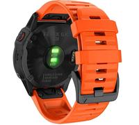 Bracelet en silicone Garmin 26 mm Fenix 6X/5X Plus/3HR/Descent MK1 Orange