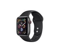 Bracelet en silicone haute qualité simple remplacement pour Apple Watch Series 5 / 4 44mm - Noir (Taille L)