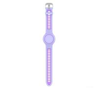 Bracelet en silicone imperméable et résistant compatible avec Airtag conçu pour une utilisation sécurisée des enfants (violet (Q115))