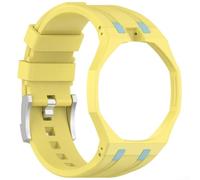 Bracelet en silicone jaune vif pour Swatch X pour montres Royal Timepieces offrant un toucher doux et personnalisable pour un usage quotidien (jaune)