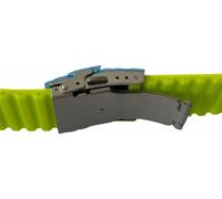 Bracelet en Silicone Neon Vert Gugita Chronographe 20mm avec Boucle