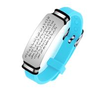 Bracelet en silicone pour adultes et adolescents, motif calligraphie arabe sainte Ayatul Kursi Coran, Amulette avec verset coranique pour baptême, église, Acier inoxydable Silicone