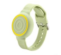 Bracelet en silicone pour AirTag étanche et flexible pour un usage quotidien sécurisé par les enfants et les adultes âgés (vert clair)