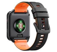 Bracelet en Silicone pour Garmin Venu X1 - Bande de Remplacement Confortable et Hypoallergénique, Compatible avec Luminox 3500, 3800, 6500, 3505, 3601, 6256, 1567, 1000, 8840Séries(24 mm, Noir-Orange)