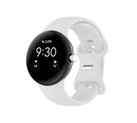 Bracelet en silicone? pour Google Pixel Watch / Watch 2 / Watch 3 / Watch 4 (41 mm) - Taille L - Blanc