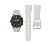 Bracelet en silicone pour montre connectée Samsung Galaxy Watch 4 Classic 46 mm 42 mm (blanc antique)