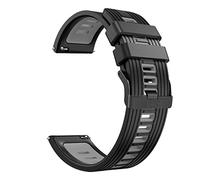 Bracelet en silicone pour montre intelligente Pro 3/3 GPS LTE 22 mm, confortable, longueur réglable, design moderne, noir, 22 mm, 1 pièce, unisexe, Ticwatch Pro 3