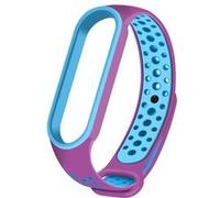 Bracelet en silicone respirant bicolor pour Xiaomi Mi Band 5 - Violet&Bleu G
