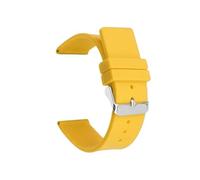 Bracelet en silicone souple couleur bonbon for homme et femme, 12 mm, 14 mm, 16 mm, 18 mm, 20 mm, 22 mm, 24 mm, accessoires de remplacement pour montres, bracelets(Yellow,BLACK BUCKLE_20MM)