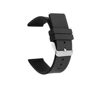 Bracelet en silicone souple couleur bonbon for homme et femme, 12 mm, 14 mm, 16 mm, 18 mm, 20 mm, 22 mm, 24 mm, accessoires de remplacement pour montres, bracelets(Black,SILVER BUCKLE_16MM)