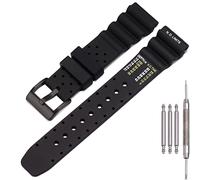 Bracelet en silicone souple de 20 mm compatible avec Citizen Hyper Aqualand Duplex Promaster - Bracelet de montre étanche pour homme