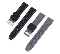 Bracelet en silicone souple pour Omega x Swatch MoonSwatch Black+Grey