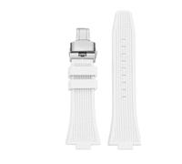 Bracelet en Silicone surélevé Compatible avec TISSOT PRX Super Player série T137.407/410 Bracelet de montre lumineux blanc for Bracelet for hommes