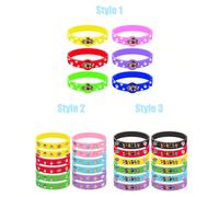Bracelet en silicone thème Paw Patrol, décor de chambre, décor mural, décor scolaire, décor de dortoir, cadeau de fête, retour à l'école Bracelet Pat'Patrouille C,Bracelet Pat'Patrouille B,Bracelet Pa