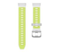 Bracelet en silicone translucide 22 mm, 20 mm, 18 mm, pour Garmin Forerunner 570, 265, 255, 165, 265S, Vivoactive 6, 5, 4, 4S, Venu 3S, 3, 2 Plus, vert, 20 mm