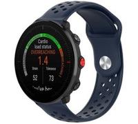 Bracelet en silicone Trous respirants de 22 mm noir bleu pour votre POLAR Vantage M G