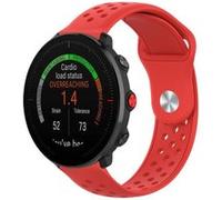 Bracelet en silicone Trous respirants de 22 mm rouge pour votre POLAR Vantage M G