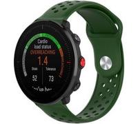 Bracelet en silicone Trous respirants de 22 mm vert armé pour votre POLAR Vantage M G