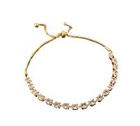 Bracelet en strass en forme de goutte d'eau - Cadeau parfait pour les amis, les sœurs et les filles. Laissez le bracelet en cristal doré de votre belle amitié devenir un bracelet Destinée rouge