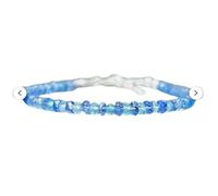 Bracelet en tanzanite et aigue-marine, perles facettées de 3 à 4 mm, fermoir plaqué argent de 17,8 cm, pour hommes et femmes | LK_STACK_08710