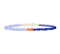 Bracelet en tanzanite, lapis-lazuli et cornaline, perles facettées de 2 à 2,5 mm, fermoir plaqué argent de 17,8 cm, pour hommes et femmes | LK_STACK_08735