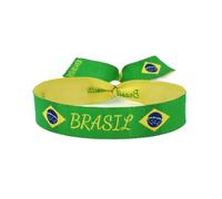 Bracelet en tissu drapeau du Brésil | Réglable | Bracelet vert-jaune pour montrer votre fierté | Soutien à la Canarinha et symbole de joie | Cadeau pour les Brésiliens, Standart, N/D, N/D