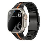 Bracelet en titane compatible avec Apple Watch Ultra & Ultra2 49 mm, 46 mm, 45 mm, 44 mm, bracelet durable et léger en métal titane, pour iWatch Series 10 9 8 7 6 5 4 3 2 1 SE pour homme et femme