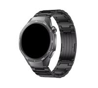 Bracelet en titane de 22mm Pour Huawei Watch GT5 Pro GT4 46mm Watch4 4Pro Ultimate Band, bracelet de remplacement en métal(Black,22mm)