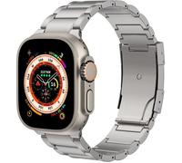 MoKo Bracelet en Titane Compatible avec Apple Watch Ultra 3/2/1 Strap 49mm 46mm 45mm 44mm 42mm,Bracelet en Métal avec Boucle Déployante pour iWatch SE3/SE2/SE Series 11 10 9 8 7 6 5 4 3 2 1,Argent