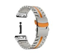 Bracelet en titane QuickFit 22 26mm Pour Garmin Fenix 8 51mm 7 7X 6 6X Pro Bracelet en métal titane for Bracelet Pour Garmin Fenix 5 5X Plus(NO.1 Titanium Orange,Quick Fit 26mm)