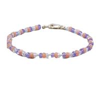 Bracelet en topaze bleue, rhodochrosite et tanzanite, perles facettées de 3 à 3,5 mm, fermoir plaqué argent de 17,8 cm, pour hommes et femmes | LK_STACK_07249
