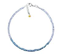 Bracelet en tourmaline bleue indicolite et labradorite, perles facettées de 2 à 2,5 mm, taille ronde, fermoir plaqué argent réglable de 17,8 cm, pour hommes et femmes | LK_STACK_07851