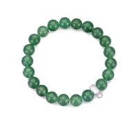 Bracelet en véritables perles de jade, avec un attache-breloque, livré dans une pochette cadeau