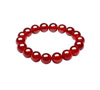 Bracelet en verre avec breloque de 10 mm, bijoux d'énergie de guérison faits à la main, bracelet élastique unisexe (plusieurs cristaux), Una talla, Pas de gemme