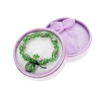 Bracelet en Verre Transparent avec Mini Bouteille D’huile Essentielle | Design Réglable, Pendentif Bouteille Inclus, Vert, Usage Promenade et Shopping, Décoration Créative