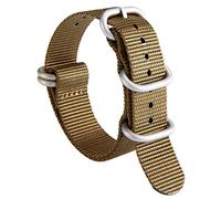 Bracelet épais G10 Nylon Ballistic Remplacement Multicolor Bands pour Hommes Femmes 18mm 19mm 20mm 21mm 22mm 23mm 24mm avec Heavy Duty Militaire 5 Anneaux Argent/Noir Boucle en Acier Inoxydable