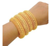 Bracelet et bracelet de couleur or - Bijoux ethiopiens hawaïens - Bracelets manchette africains - Bracelets de mariage - Cadeaux de fête