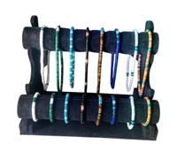 Bracelet et collier personnalisés en perles de coco, coquillage et perle de pierre, Cadeau personnalisé, Parure surfeur pour hommes, enfants, Fait main, Ajustable, Cadeau anniversaire, mariage