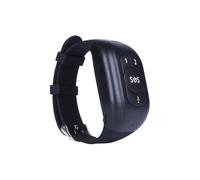 Bracelet étanche IP67 4G LTE GSM for Personnes âgées avec Bouton SOS, Alarme d'urgence, Suivi GPS, Moniteur de fréquence Cardiaque et Sang(Black)