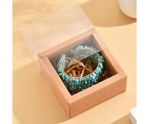 Bracelet expansible et réglable en fil de cuivre tressé fait main en turquoise naturelle de haute qualité, style élégant de luxe Malachite