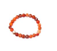 Bracelet extensible en cornaline 8 mm pour homme ou femme, taille ajustable, pour booster le courage, la confiance en soi et la motivation
