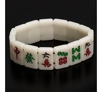 Bracelet extensible en Mini-Tuiles de Mahjong Yellow Mountain Imports