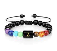 Bracelet extensible en perles de cristal 7 couleurs avec symbole spirituel pour les amateurs de bijoux conscients Nom spirituel, taille unique, Comme décrit