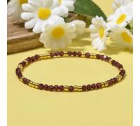 Bracelet extensible en pierre naturelle, pierre de soleil, grenat et perles de rocaille, vente en gros, Style bohème, bijoux cadeaux pour femmes