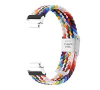 Bracelet extensible pour Fitbit Inspire 3 - Tissu en nylon tressé - Bracelet de rechange réglable - Compatible avec Fitbit Inspire 3, 215 millimeter