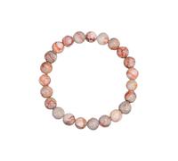 Bracelet Extensible Unisexe en Pierre Naturelle Fait Main, 8mm, Perles Picasso Rouges Réglables, Tendance, Cadeau pour Amoureux, 8mm
